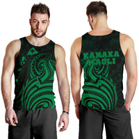 Kanaka Maoli Map Polynesian Tank Top Green Art - Polynesian Pride
