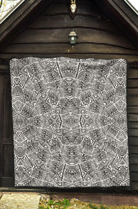 Polynesian Premium Quilt White And Black - Polynesian Pride