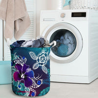 hawaiiLaundry Basket - Hawaii Turtle Flowers And Palms Retro - Polynesian Pride