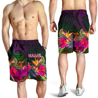 Palau Personalised Men's Shorts - Summer Hibiscus - Polynesian Pride
