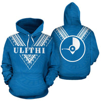 Ulithi Yap All Over Hoodie Sailor Style Unisex Blue - Polynesian Pride