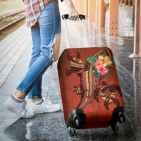 Polynesian Turtle Luggage Covers - Tribal Tattoo with Hibiscus Coral - Polynesian Pride