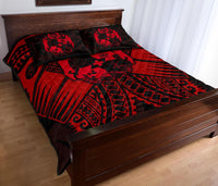 Tonga Polynesian Quilt Bed Set - Tonga Red Seal with Polynesian tattoo - Polynesian Pride