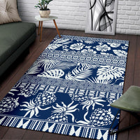 Polynesian Area Rug - Hibiscus Tropical Leaves Pattern - Polynesian Pride