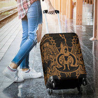 Vanuatu Polynesian Luggage Covers Map Gold - Polynesian Pride