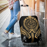 Marshall Islands Luggage Cover - Polynesian Tribal Gold - Polynesian Pride