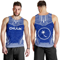 Chuuk Men's Tank Top - Polynesian Chief Flag Version - Polynesian Pride