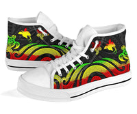 Papua New Guinea High Top Canvas Shoes - Reggae Tentacle Turtle - Polynesian Pride