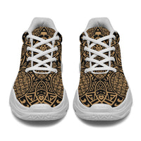 Polynesian Lauhala Mix Gold Chunky Sneakers - Polynesian Pride