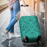 Polynesian Culture Turquoise Luggage Covers - Polynesian Pride