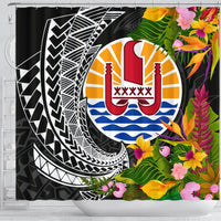 Tahiti Shower Curtains - Seal Spiral Polynesian Patterns - Polynesian Pride