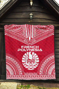 French Polynesia Premium Quilt - French Polynesia Polynesian Chief Red Version - Polynesian Pride