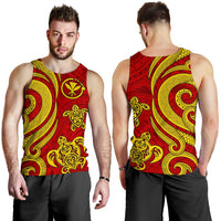 Polynesian Hawaii (Kanaka Maoli) Men Tank Top - Red Tentacle Turtle Red Yellow - Polynesian Pride