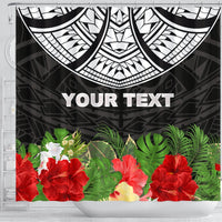 Custom Personalised Shower Curtain - Ginger Lei Pattern - Polynesian Pride
