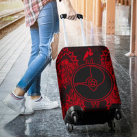 Yap Polynesian Luggage Cover Map Red - Polynesian Pride
