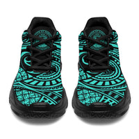 Hawaii White Chunky Sneakers Turquoise - Circle Style - Polynesian Pride