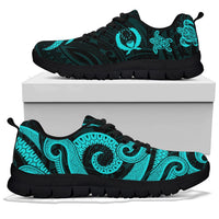 Pohnpei Micronesian Sneakers - Turquoise Tentacle Turtle - Polynesian Pride