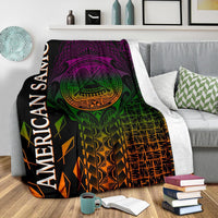 American Samoa Premium Blanket - AS Seal Rocket Style - Polynesian Pride