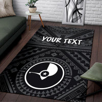 Yap Personalised Area Rug - Yap Seal With Polynesian Tattoo Style - Polynesian Pride