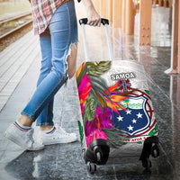 Samoa Luggage Covers Polynesian Hibiscus White Pattern - Polynesian Pride