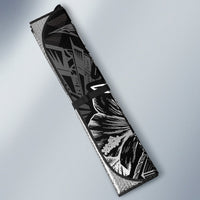 Papua New Guinea Auto Sun Shades Turtle Hibiscus Black - Polynesian Pride