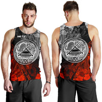 American Samoa Personalised Men's Tank Top - Vintage Polynesian Style - Polynesian Pride