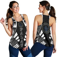 Palau Women Racerback Tank - Polynesian Tattoo Black - Polynesian Pride