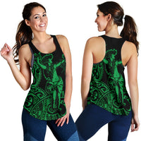 Polynesian Hawaii Women's Racerback Tank - Hula Girl Green Green - Polynesian Pride