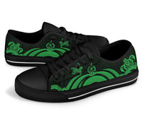 Vanuatu Low Top Canvas Shoes - Green Tentacle Turtle - Polynesian Pride