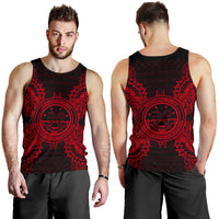 Federated States of Micronesian Men Tank Top Map Red - Polynesian Pride
