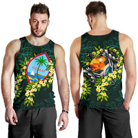 Guam Polynesian Men Tank Top - Ti Leaf Lei Turtle Green - Polynesian Pride
