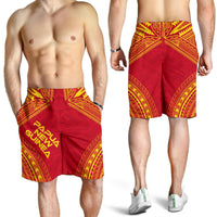 Papua New Guinea Men's Shorts - Polynesian Chief Flag Version - Polynesian Pride