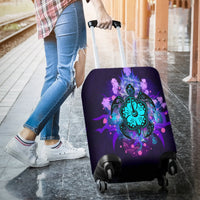 Turtle And Hibiscus Luggage Cover 02 - Polynesian Pride