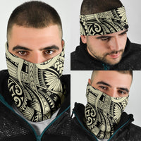 Polynesian Curly Tatau Beige Unisex Bandana - Polynesian Pride