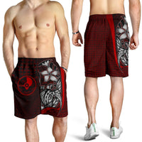 Yap Micronesian Men's Shorts Red - Turtle With Hook Red - Polynesian Pride