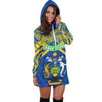 Solomon Islands Women Hoodie Dress Simple Coat Of Arms Rugby - Polynesian Pride