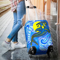 Palau Polynesian Luggage Covers - Palau Flag with Polynesian Tattoo - Polynesian Pride