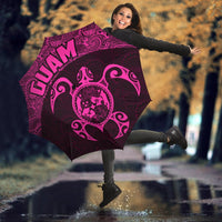 Guam Umbrella Turtle Coat of Arms Polynesian Pattern Pink - Polynesian Pride