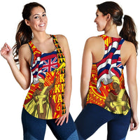Hawaiian King Defend Mauna Kea Women's Racerback Tank Red - Polynesian Pride