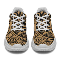 Polynesian Hawaiian Style Tribal Tattoo Gold Chunky Sneakers - Polynesian Pride