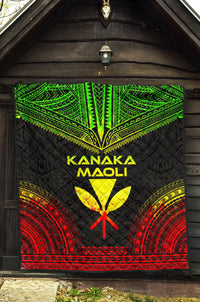 Hawaii Premium Quilt - Kanaka Maoli Polynesian Chief Reggae Version - Polynesian Pride