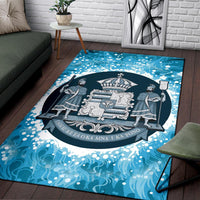 Hawaii Coat Of Arms Area Rug Discrete Style AH - Polynesian Pride