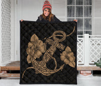 Anchor Gold Poly Tribal Premium Quilt - Polynesian Pride