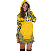 Niue Women's Hoodie Dress - Polynesian Flag Chief - Polynesian Pride