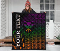 Hawaii Custom Personalised Premium Quilt - Kanaka Maoli Rocket Style - Polynesian Pride