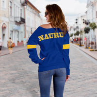 Nauru Flag Shoulder Sweater A0 - Polynesian Pride