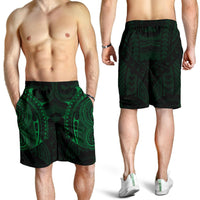 Strong Polynesian Tattoo Men's Shorts Green - Polynesian Pride