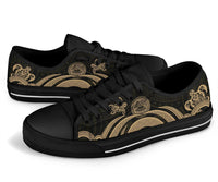 American Samoa Low Top Shoes - Gold Tentacle Turtle - Polynesian Pride