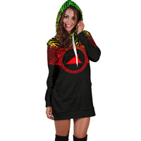 Tokelau Women Hoodie Dress - Tokelau Coat Of Arms Polynesian Reggae Color - Polynesian Pride