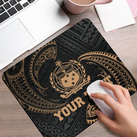 Samoa Polynesian Custom Personalised Mouse Pad - Gold Tribal Wave - Polynesian Pride